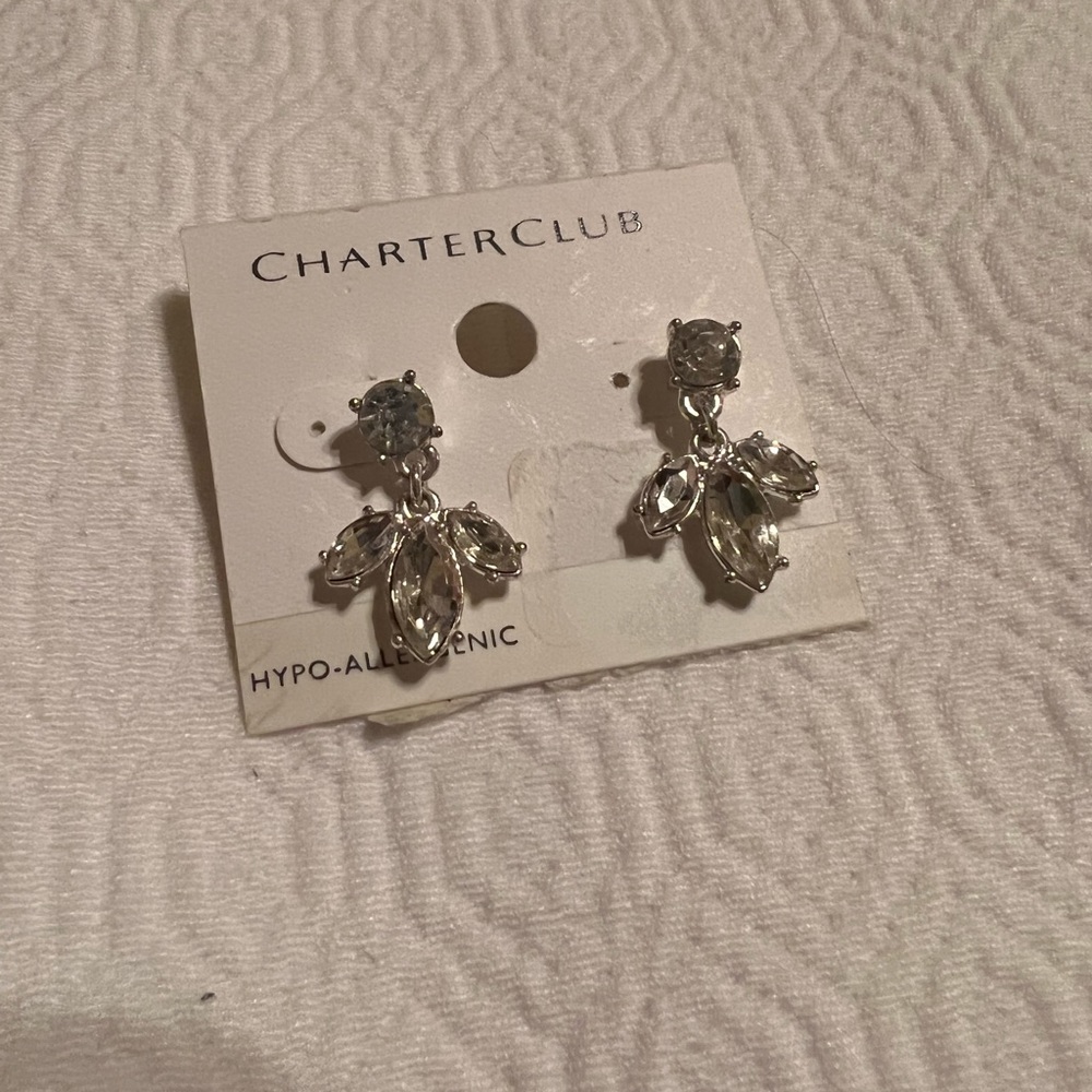 Faux diamond earrings